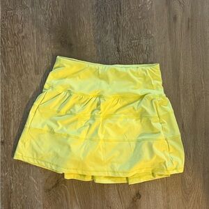 Bright Yellow tennis skirt